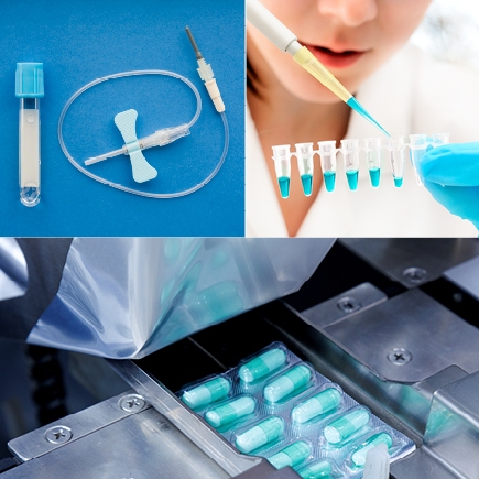 Collage of healthcare products