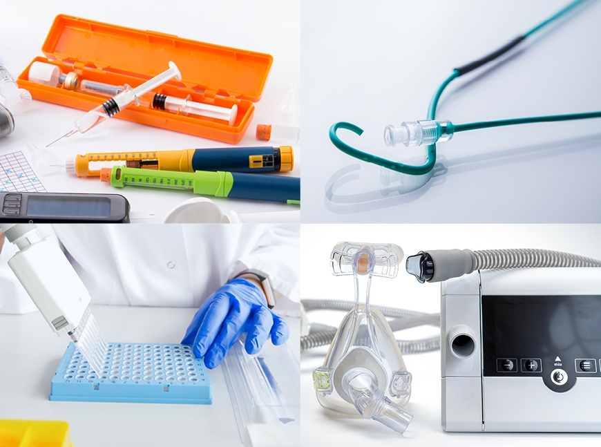 Collage of healthcare products